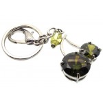 Bling Green Cherry Crystal Keyring