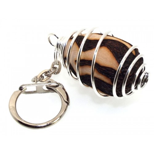 Wooden Fire Egg Energising Fertility Keyring