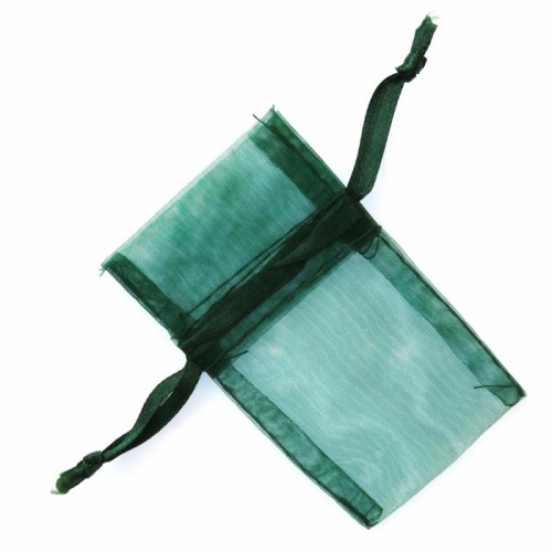 Organza Drawstring Pouch Green Small