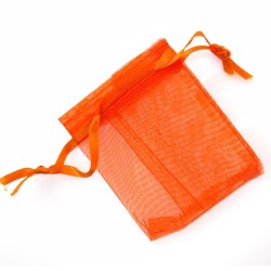 Organza Drawstring Pouch Orange Small