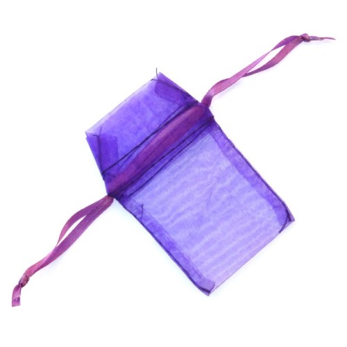 Organza Drawstring Pouch Purple Small