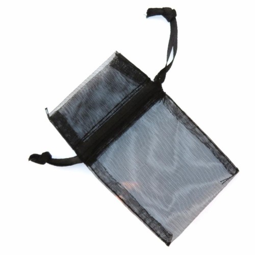 Organza Drawstring Pouch Black Small