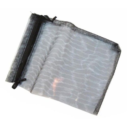 Organza Drawstring Pouch Black Medium