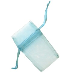 Organza Drawstring Pouch Light Blue Small