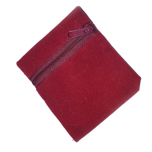 Red Velvet Zipper Pouch Small