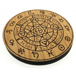 Oak Veneer Planetary Protection Crystal Grid Board