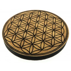 Oak Veneer Flower of Life Crystal Grid Board