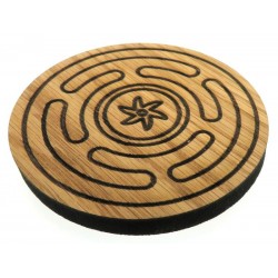 Oak Veneer Hecates Wheel Crystal Grid Board