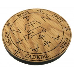 Oak Veneer Angel Zadkiel Crystal Grid Board