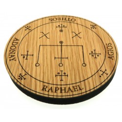 Oak Veneer Angel Raphael Crystal Grid Board