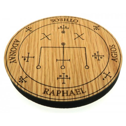 Oak Veneer Angel Raphael Crystal Grid Board