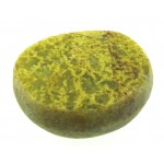 Part Polished Green Opal Gemstone Dragon Egg Half
