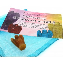 Peach Aventurine Gemstone Guardian Angel Talisman