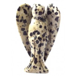 Dalmation Jasper Carved Gemstone Angel