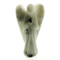 1.5 Inch Tall Rainbow Moonstone Carved Gemstone Angel