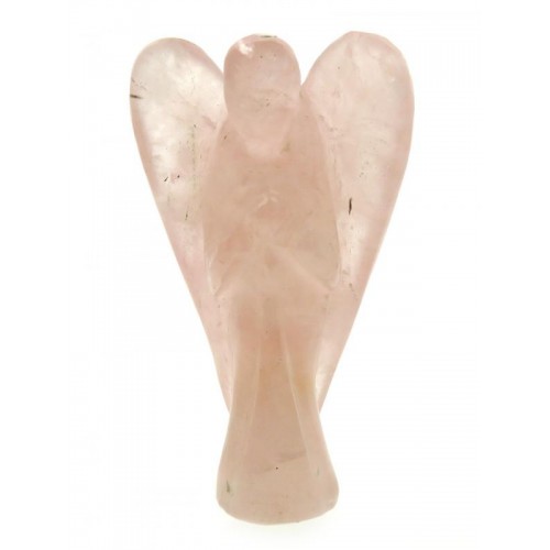 1.5 Inch Tall Rose Quartz Carved Gemstone Angel