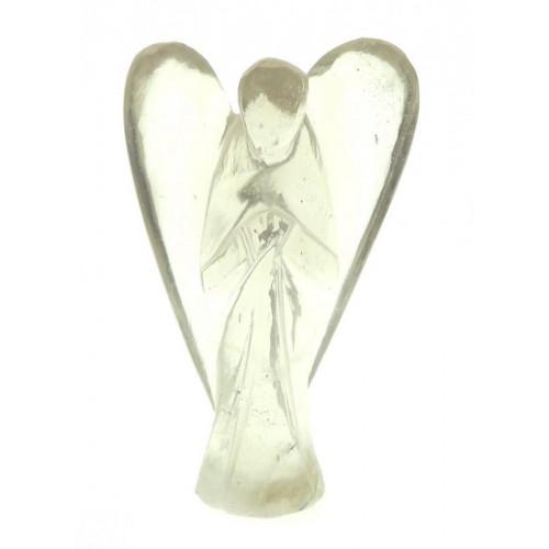 1.5 Inch Tall Clear Quartz Carved Gemstone Angel