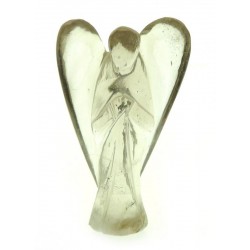 1.5 Inch Tall Smoky Quartz Carved Gemstone Angel