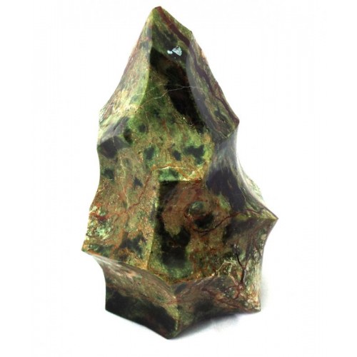 Green Jasper Gemstone Flame Sculpture 01