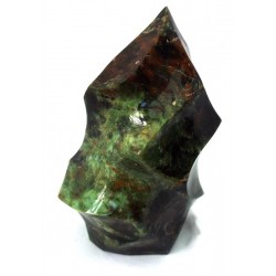 Green Jasper Gemstone Flame Sculpture 02