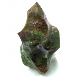 Green Jasper Gemstone Flame Sculpture 03