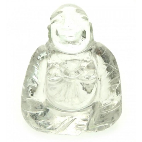 Clear Quartz Carved Gemstone Buddha