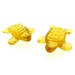 Small Glass Carved Turtle