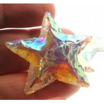 Hand Knapped Aura Quartz Gemstone Star