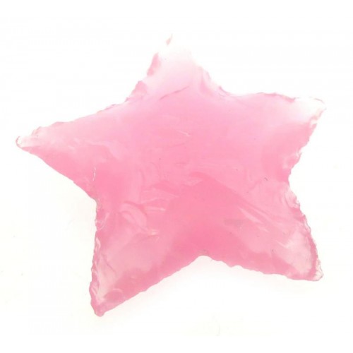 Hand Knapped Pink Opalite Star