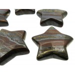 Single Tiger Iron Gemstone Carved Star