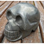 Pyrite Carved Skull Short Design 01