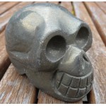 Pyrite Carved Skull Short Design 01