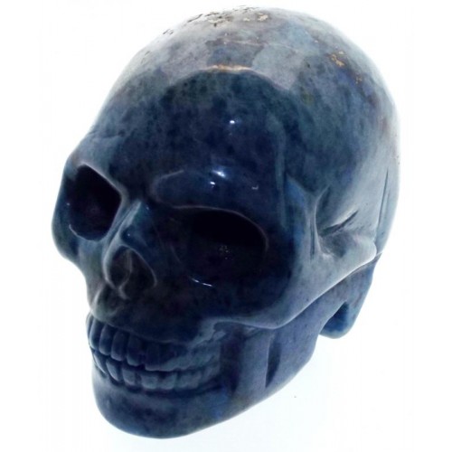 Lapis Lazuli Carved Gemstone Skull 01