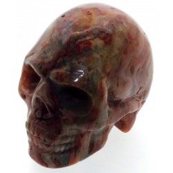 Crazy Lace Jasper Carved Gemstone Skull 01
