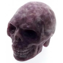 Lepidolite Carved Gemstone Skull 01