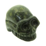 Serpentine Carved Gemstone Skull 03