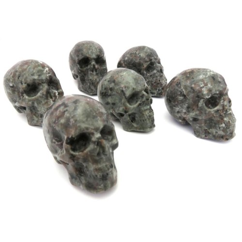 Yooperlite Firestone Carved Gemstone Skull