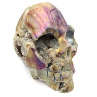 Druzy Agate Aura Skull 02