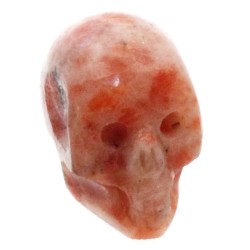 Sunstone Gemstone Carved Mini Skull