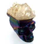 Titanium Aura Quartz Skull 04