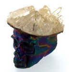 Titanium Aura Quartz Skull 04