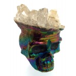 Titanium Aura Quartz Skull 05