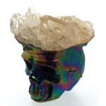 Titanium Aura Quartz Skull 05