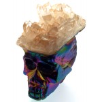 Titanium Aura Quartz Skull 06