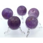 Amethyst Gemstone Sphere 33mm with Stand