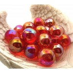 Ruby Aura Quartz Gemstone Sphere 16mm to 18mm