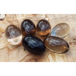 Smoky Quartz Shiva Gemstone Egg 33-36mm