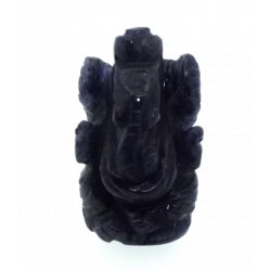 Iolite Carved Ganesha Design 3