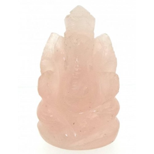 Rose Quartz Carved Ganesha Design 4