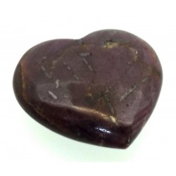 Indian Ruby Gemstone Carved Heart 06